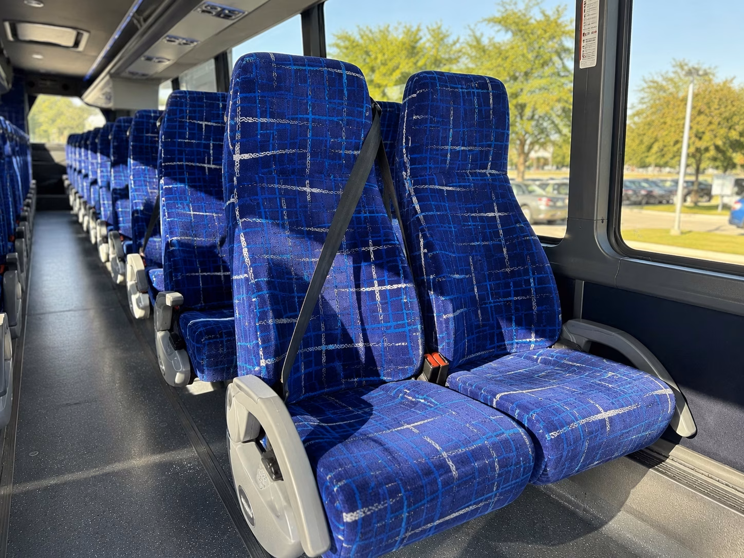 56 passenger charter bus inside