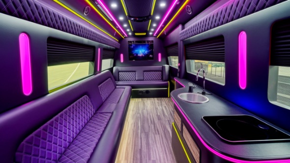 party bus rental interior