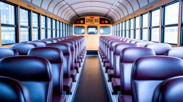 school bus rental interior